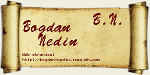 Bogdan Nedin vizit kartica